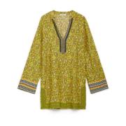 V-hals Kaftan Skjorte i Let Viskose