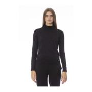 Ribstrikket rullekrave sweater