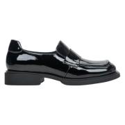 Kvinders Sorte Patentlæder Loafers ER00113590