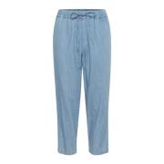 Cropped Chambray Bukser
