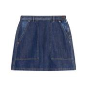 Linned Bermuda Shorts med Retro Design