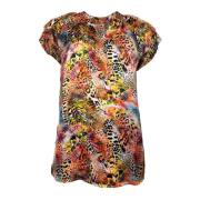 Farverig V-hals Bluse Stine.Hs24 Multi Colour