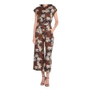 Afrikansk Print Linned Jumpsuit