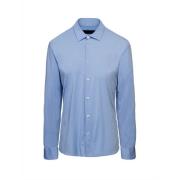 Lysblå Stretch Jersey Skjorte