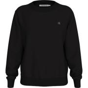 Sort Sweater Regenerativ Bomuld Broderet Logo