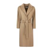 Midi Wrap Coat i ren uld