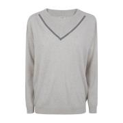 Creme V-Neck Jumper