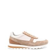 Lys Beige Ruskind Panel Sneakers