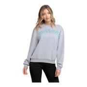 Logo Sweatshirt Rund Hals Bomuld Polyester