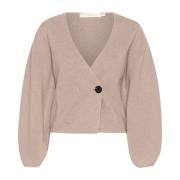 Blød Strik Cardigan Sandy Grey Melange