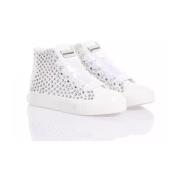 Tilpassede Swarovski Crystal Hvide Sneakers