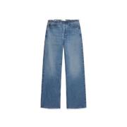 Wide Leg Cut Off Jeans