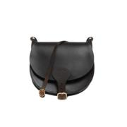 Brun Læder Crossbody Taske