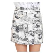 Elegant Hvid Charme Silke Shorts