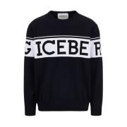 Blå Logo Crewneck Sweater