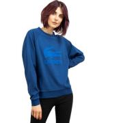 Navy Crocodile Logo Dame Sweatshirt