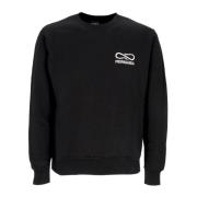 Sort Logo Broderet Crewneck Sweatshirt