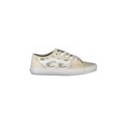 Beige Polyester Sports Sneaker med Unikt Print