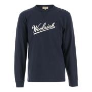 Bomuld Crew Neck Langærmet T-shirt