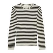 Langærmet strikket sweater slim