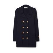 Marine Uld Blazer med Ankerknapper