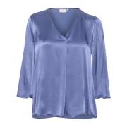 Elegant Blue Indigo Bluse