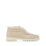 Beige Ruskind Loafers Støvler