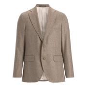 Beige Herringbone Blazer Dresser Blazer