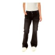 Flared Fit Mid Waist Jeans