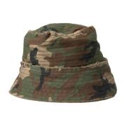 Grøn Camouflage Bomuldshat