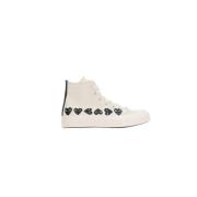 Hvide High-Top Canvas Sneakers