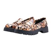 Leopard Print Platform Loafers