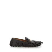 Brun Fringed Moccasin Flade Sko