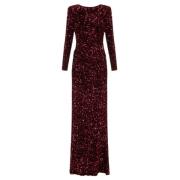 Chenille Sequin Red Carpet Kjole