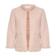 Rose Dust Cardigan med Ruffle Kanter