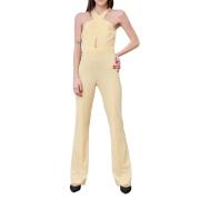 Gult Stretch Jumpsuit Kjole