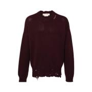 Burgundy Crew Neck Sweater