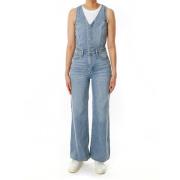 Wide Leg Denim Jumpsuit