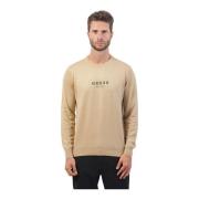 Beige Bomuld Langærmet Polo