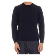 Blå Merino Sweater Høj Kvalitet