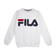 Klassisk Logo Crewneck Sweatshirt Hvid