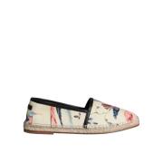 Beige Canvas Slip-On Espadrilles Sko