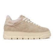 Beige Sneakers med Ruskindsoverdel