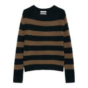 Almindelig stribet bouclé sweater