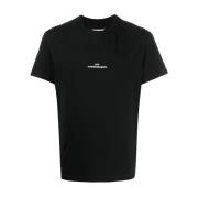 Sort T-shirt med broderet logo