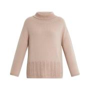 Elegant Uldstrik Tragt Hals Sweater