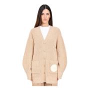 Beige Cardigan med Majskerne Sting