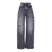 Grå Wide Leg Jeans