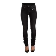 Elegant Slim Sort Vasket Jeans