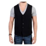 Elegant Sort Uldblanding Casual Vest